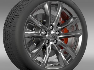 infiniti q70 hybrid wheel 2015 3D 모델