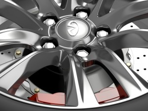 infiniti q70 hybrid wheel 2015 3D 모델