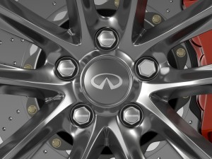 infiniti q70 hybrid wheel 2015 3D 모델