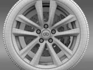 infiniti q70 hybrid wheel 2015 3D Model