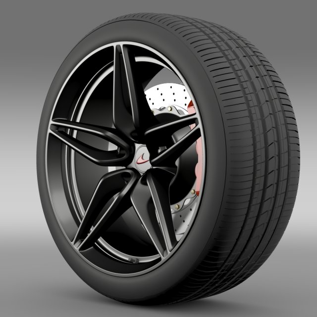 mclaren 570s coupe wheel 2015 3D Модель .c4d .max .obj .3ds .fbx .stl .blend 