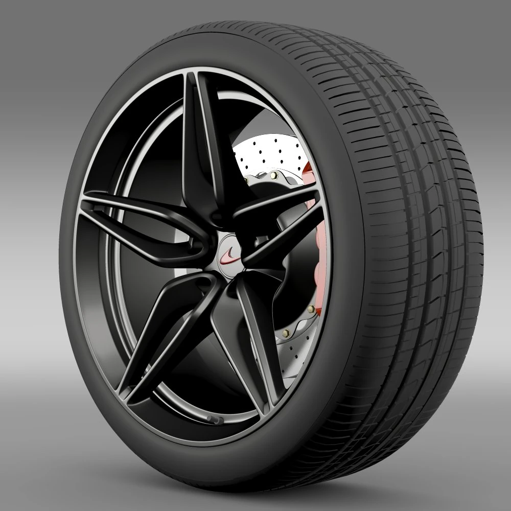 mclaren 570s coupe wheel 2015 3D Model .c4d .max .obj .3ds .fbx .stl .blend