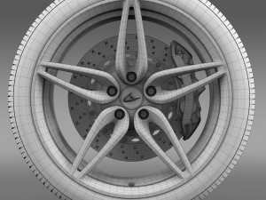 mclaren 570s coupe wheel 2015 3D Модель