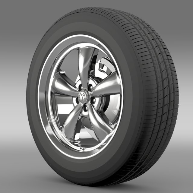 mopar dodge challenger wheel Modelo 3D .c4d .max .obj .3ds .fbx .stl .blend 