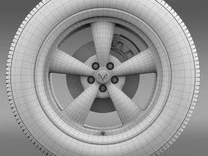 mopar dodge challenger wheel 3D Model
