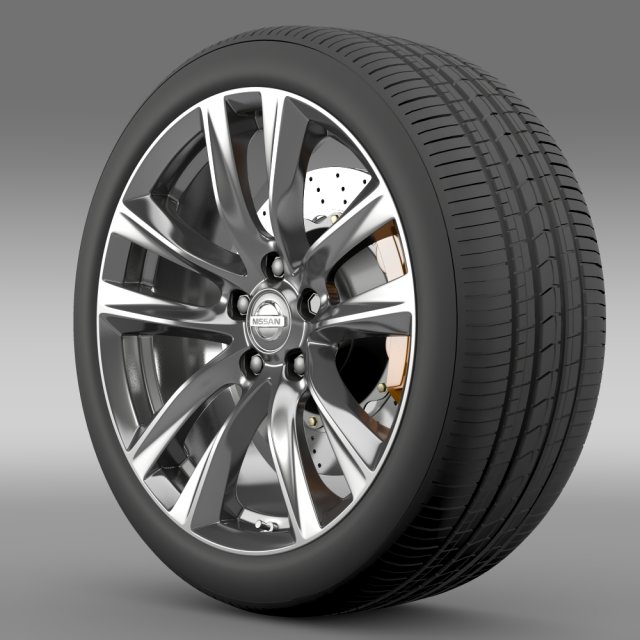 nissan fuga hybrid wheel 2015 3D मॉडल .c4d .max .obj .3ds .fbx .stl .blend 