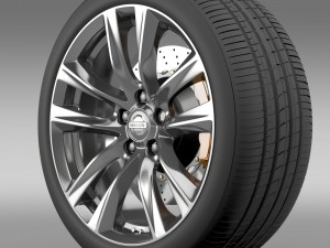 nissan fuga hybrid wheel 2015 3D Model