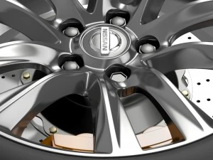 nissan fuga hybrid wheel 2015 3D Model
