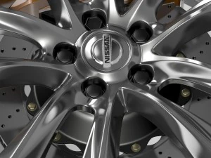 nissan fuga hybrid wheel 2015 3D Model