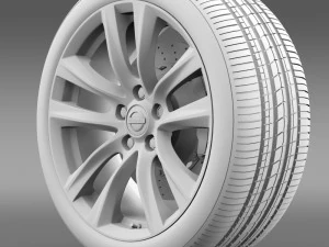 nissan fuga hybrid wheel 2015 3D Model