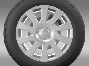 opel vivaro van wheel 2015 3D Model