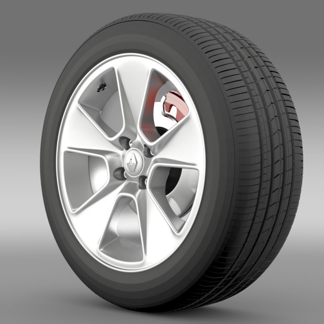 renault logan2 wheel 3D 모델 .c4d .max .obj .3ds .fbx .stl .blend 