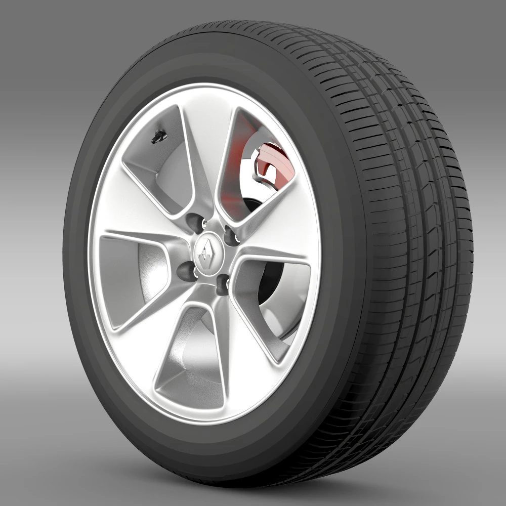 renault logan2 wheel 3D Model .c4d .max .obj .3ds .fbx .stl .blend 