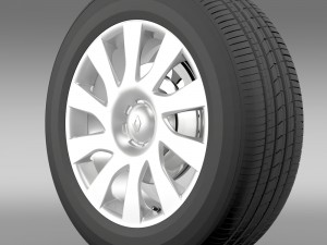 renault trafic van wheel 2015 3D Model