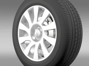 renault tr&aacute;fego van roda 2015 Modelo 3D