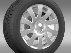 renault trafic van wheel 2015 Model 3D