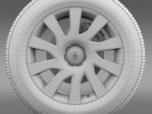 renault trafic van wheel 2015 Model 3D