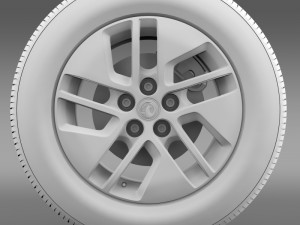 vauxhall vivaro wheel 2015 Modèle 3D