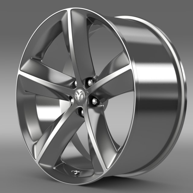 dodge challenger srt8 rim 3D Model .c4d .max .obj .3ds .fbx .stl .blend 