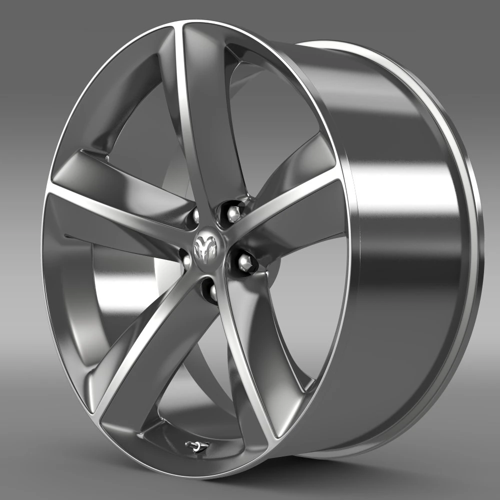 dodge challenger srt8 rim 3D Model .c4d .max .obj .3ds .fbx .stl .blend
