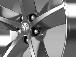 dodge challenger srt8 rim 3D Model