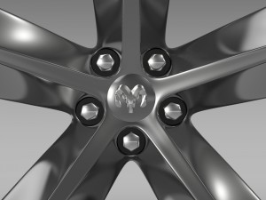 dodge challenger srt8 rim 3D Model