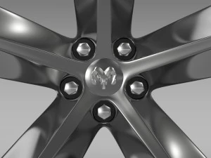 dodge challenger srt8 rim 3D Model