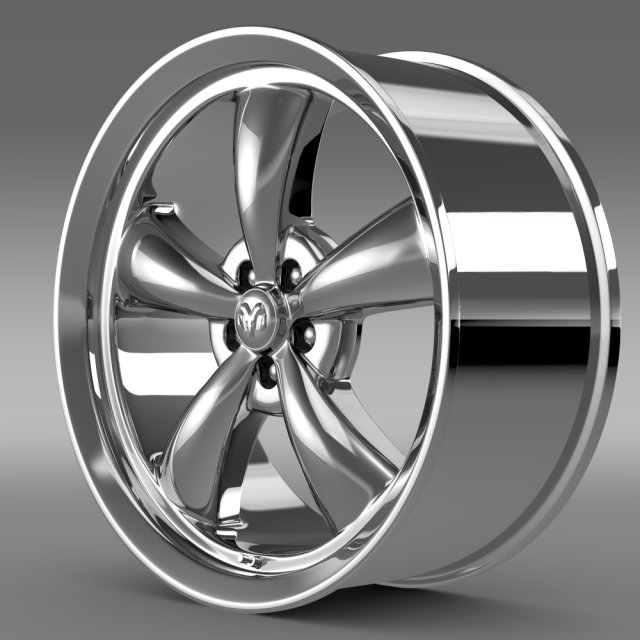 mopar dodge challenger rim Model 3D .c4d .max .obj .3ds .fbx .stl .blend 