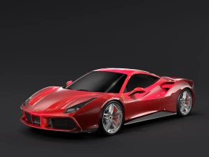 ferrari gtb 488 2016 3D Model