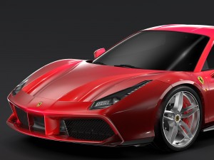 ferrari gtb 488 2016 3D Модель