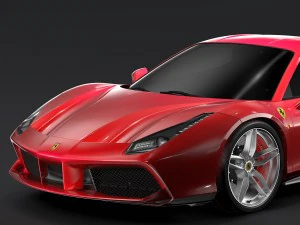 ferrari gtb 488 2016 3D Model