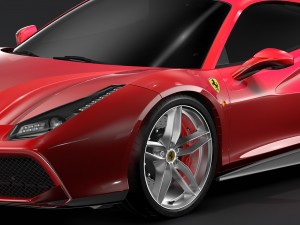 ferrari gtb 488 2016 3D Модель