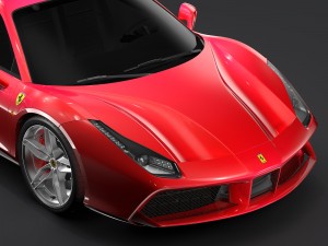 ferrari gtb 488 2016 3D Модель