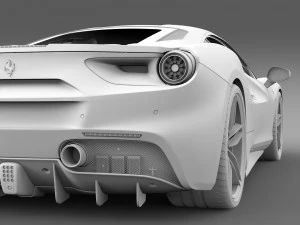 ferrari gtb 488 2016 3D Model