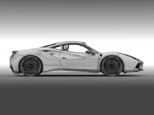 ferrari gtb 488 2016 3D Model