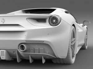 ferrari 488 spider 2016 3D Model
