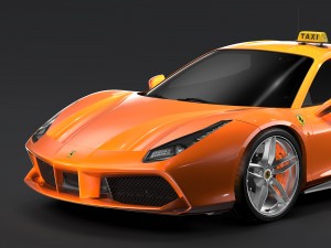 ferrari gtb 488 taxi 2016 3D मॉडल