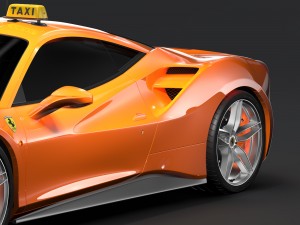 ferrari gtb 488 taxi 2016 3D मॉडल