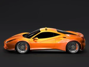 ferrari gtb 488 taxi 2016 3D Model