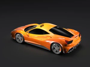 ferrari gtb 488 taxi 2016 3D Model