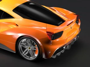 ferrari gtb 488 taxi 2016 3D Model