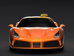 ferrari gtb 488 taxi 2016 3D Model