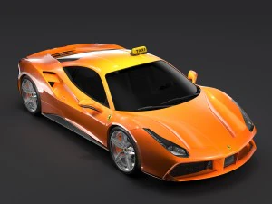 ferrari gtb 488 taxi 2016 3D Model