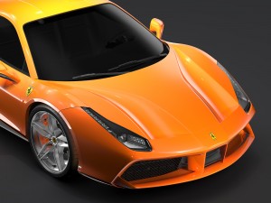 ferrari gtb 488 taxi 2016 3D मॉडल