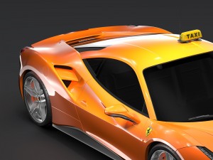 ferrari gtb 488 taxi 2016 3D मॉडल