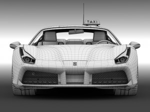 ferrari gtb 488 taxi 2016 3D मॉडल