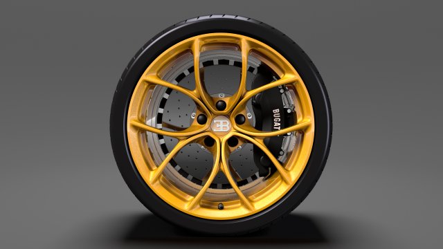bugatti chiron wheel Model 3D .c4d .max .obj .3ds .fbx .stl .blend 