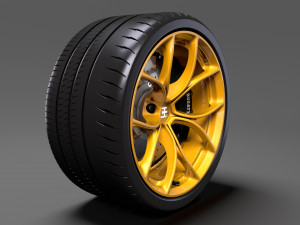 bugatti chiron wheel Model 3D