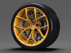 bugatti chiron wheel Model 3D
