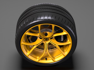 bugatti chiron wheel Model 3D